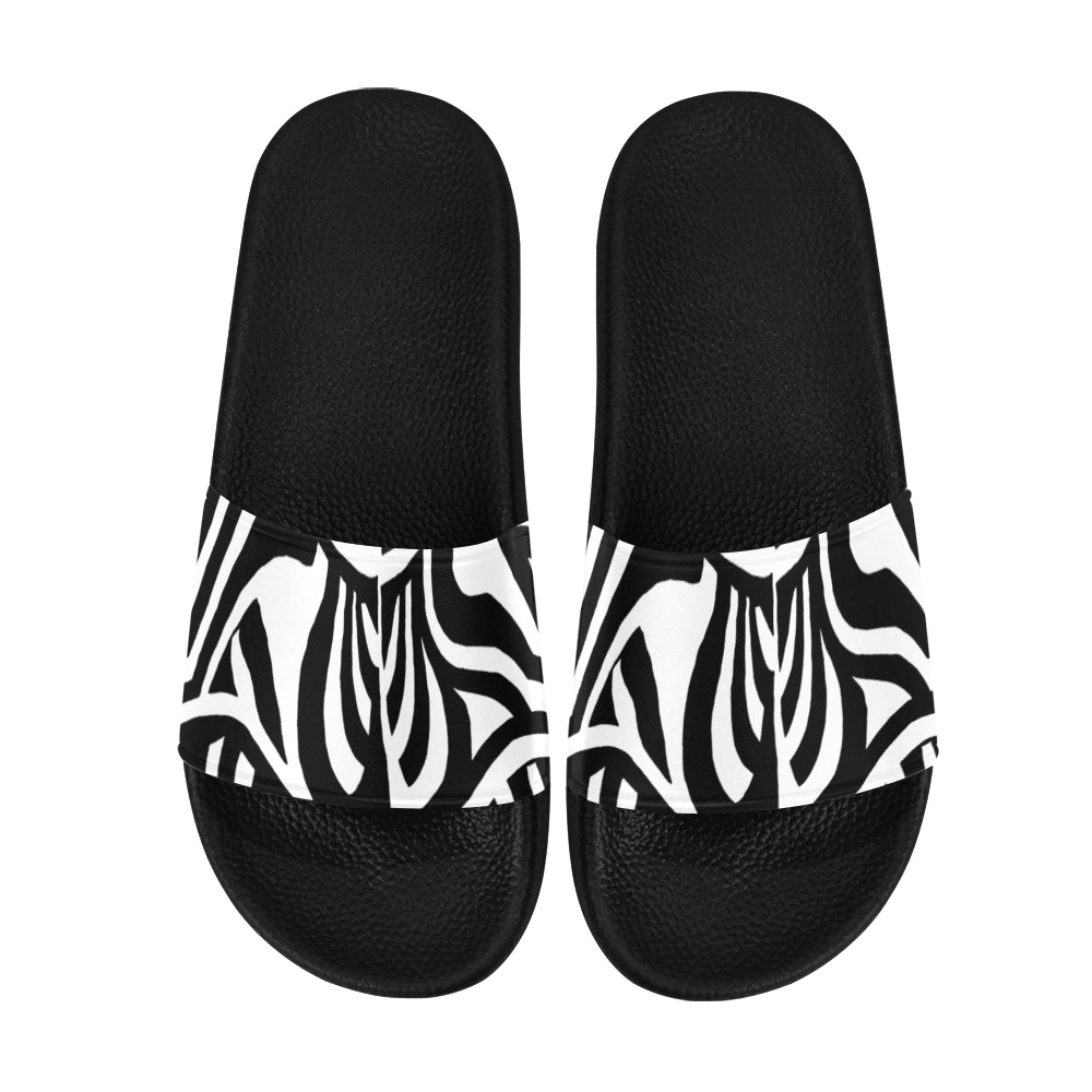 aaa black b Women's Slide Sandals (Model 057)