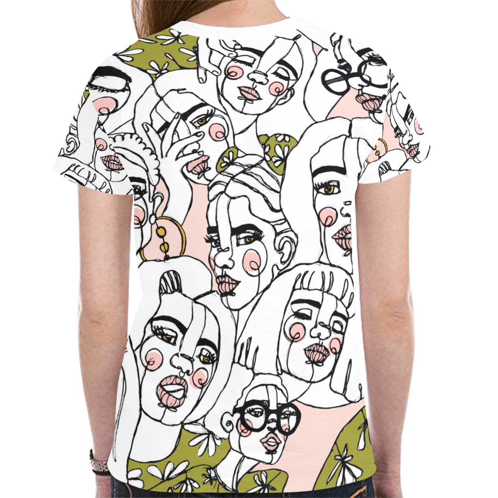 FEMALE STRENGTH II New All Over Print T-shirt for Women (Model T45)