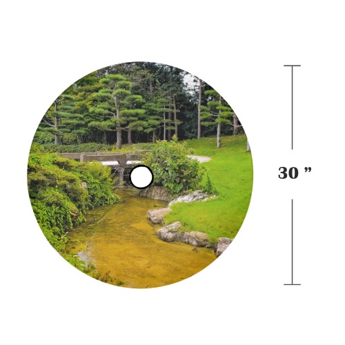 Japanese garden Spare Tire Cover with Backup Camera Hole (30 Inch)