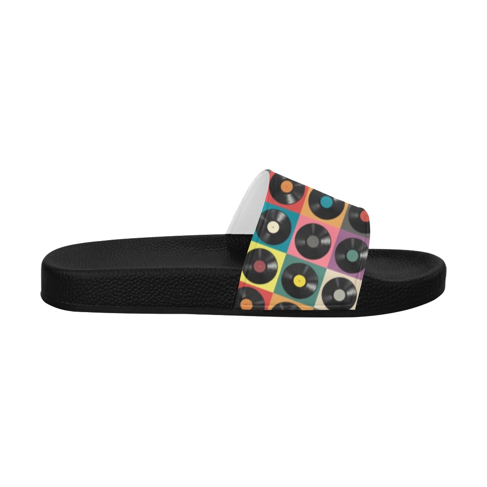 Vinyl Record Women's Slide Sandals (Model 057)