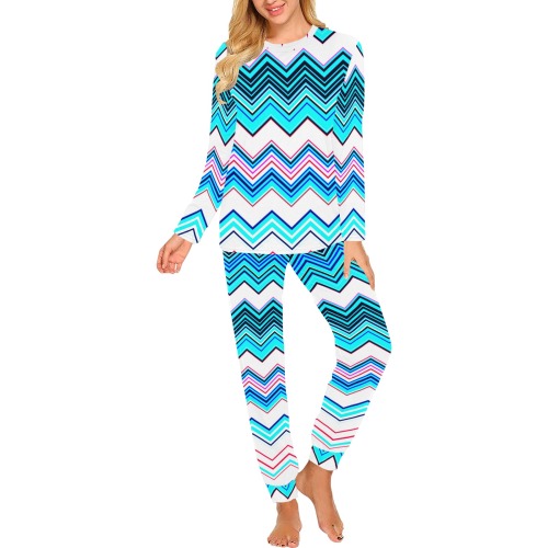 the trouble with cheveron Women's All Over Print Pajama Set