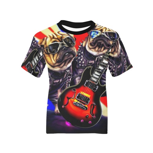 HEAVY ROCK PUG 3 Kids' All Over Print T-shirt (Model T65)