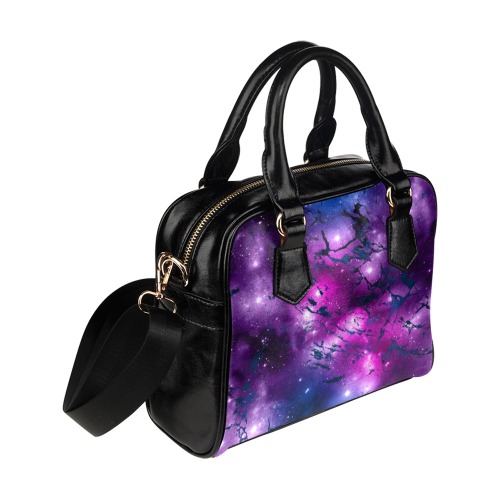 Watercolor Marble Galaxy #2 | Shoulder Handbag (Model 1634)