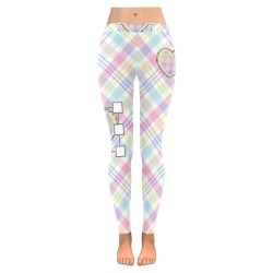 rainbowplaidleggings Women's Low Rise Leggings (Invisible Stitch) (Model L05)