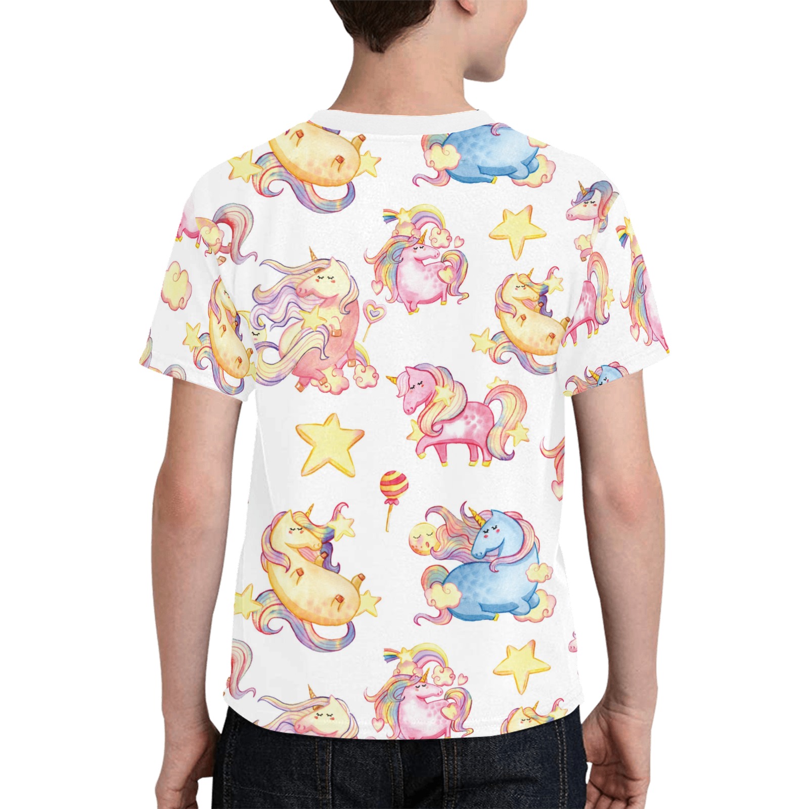 Happy Unicorns Kids' All Over Print T-shirt (Model T65)