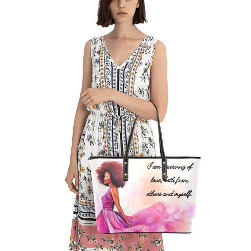 Affirmation 1 Chic Leather Tote Bag (Model 1709)