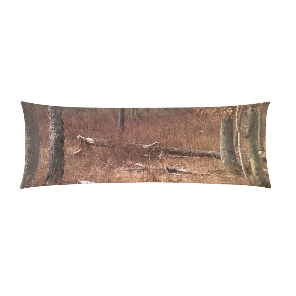 Falling tree in the woods Custom Zippered Pillow Case 21"x60"(Two Sides)