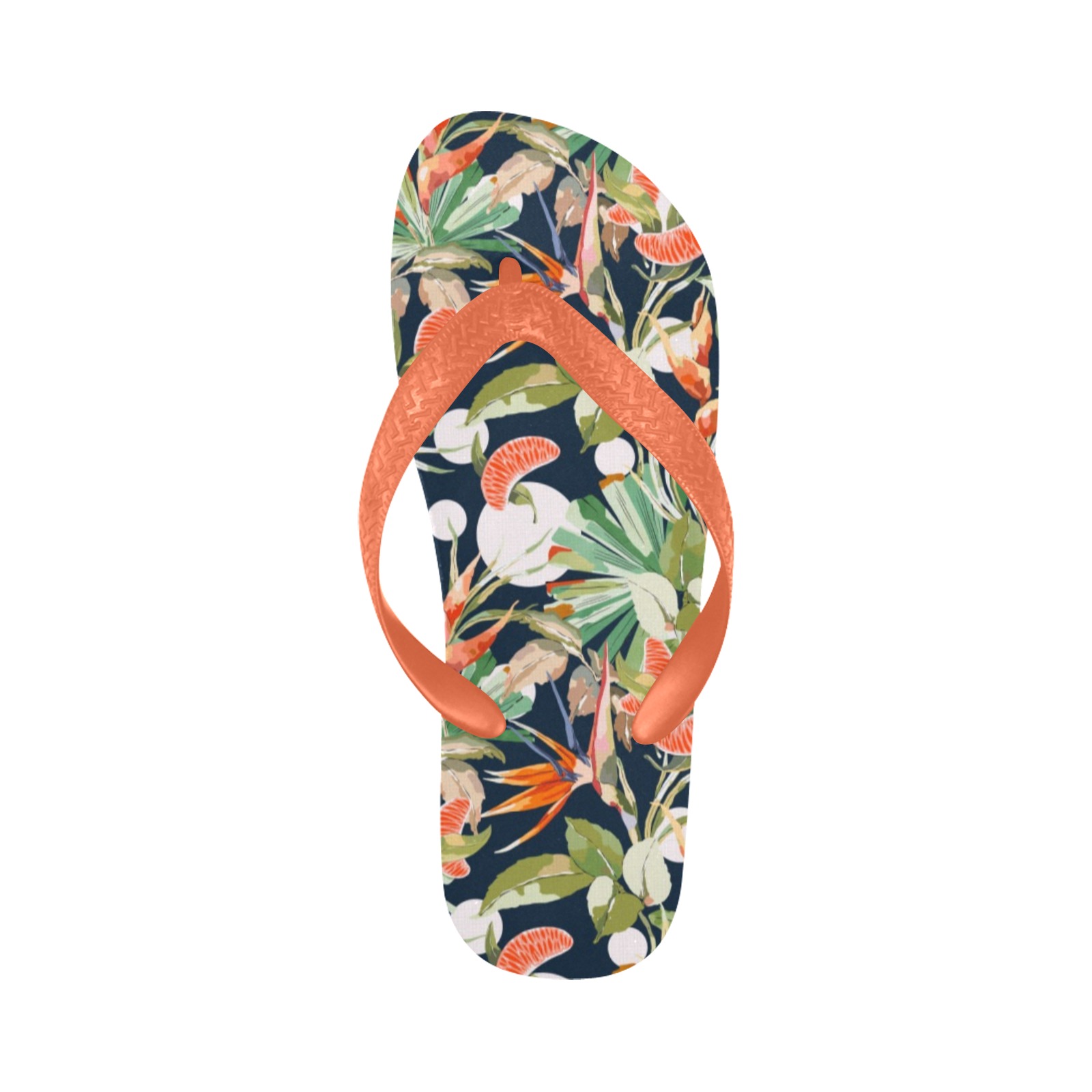 Dark modern paint tropical paradise Flip Flops for Men/Women (Model 040)