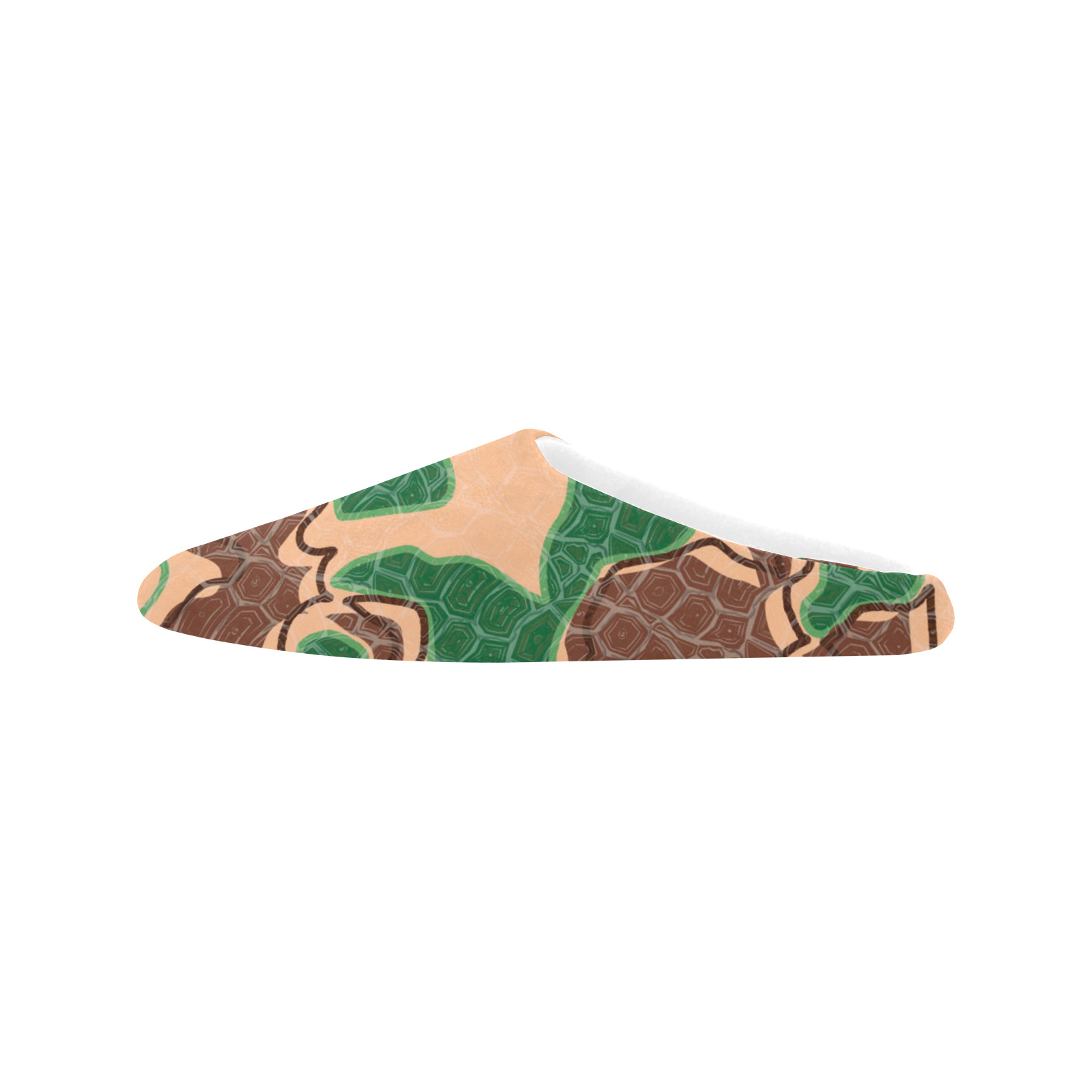 Modern Fashion Military Turtle Camouflage Women's Non-Slip Cotton Slippers (Model 0602)