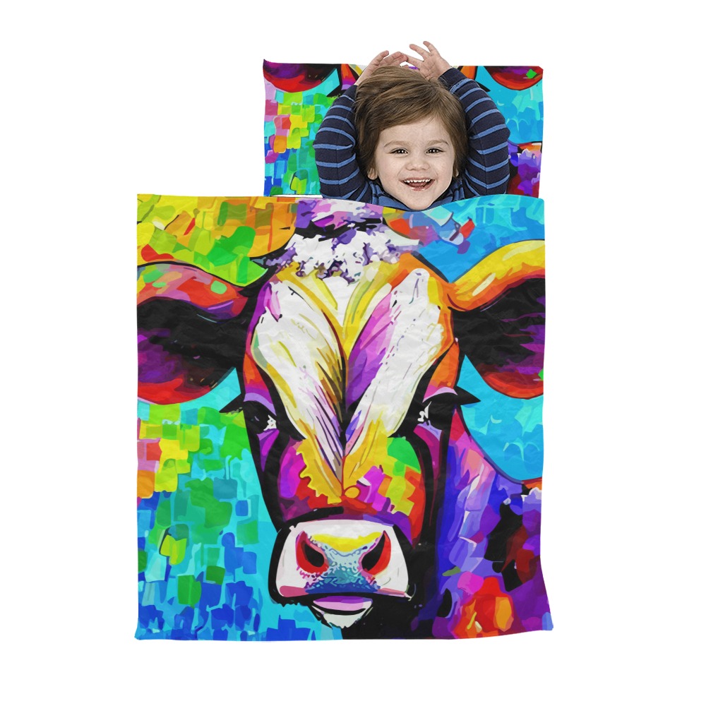 Cow Funny Colorful Animal Art Kids' Sleeping Bag