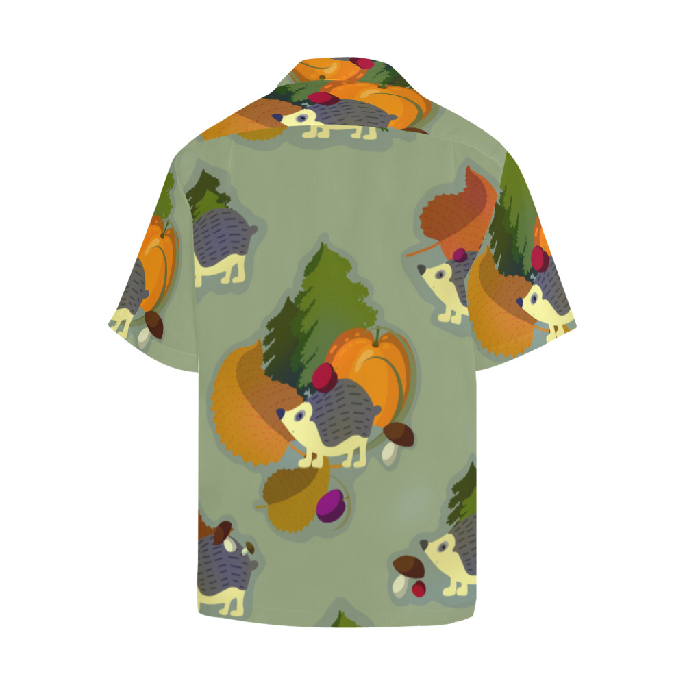 autumn hedgehog Hawaiian Shirt (Model T58)