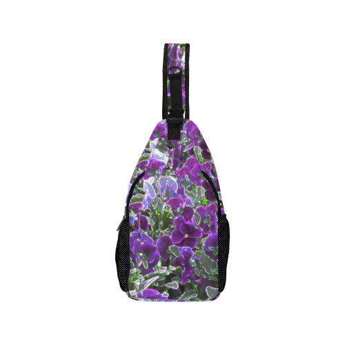 Field Of Purple Flowers 8420 Men's Casual Chest Bag (Model 1729)