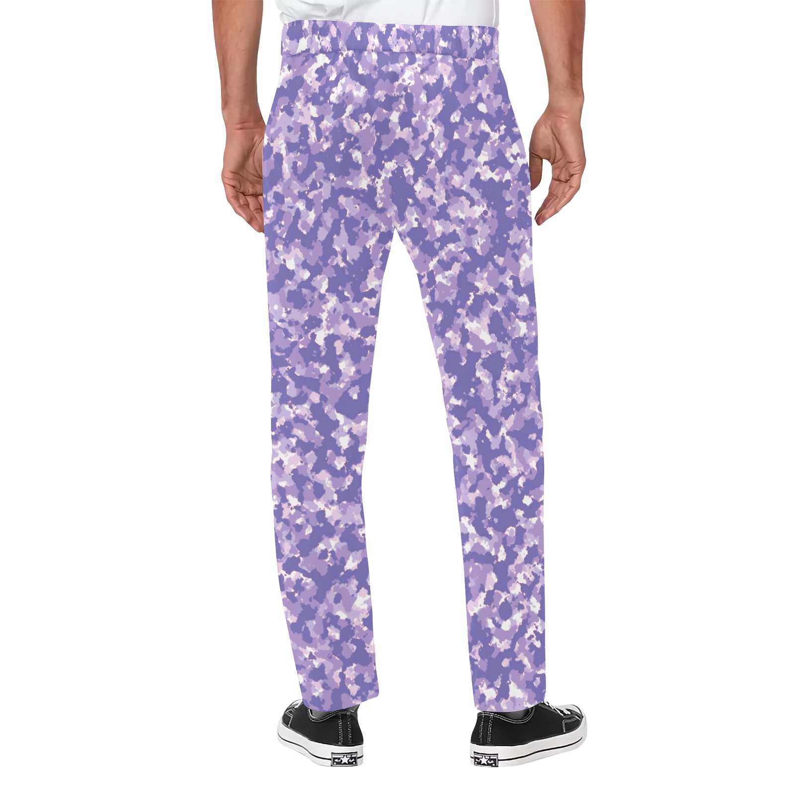 SaturdayPurple(5) Men's All Over Print Casual Trousers (Model L68)