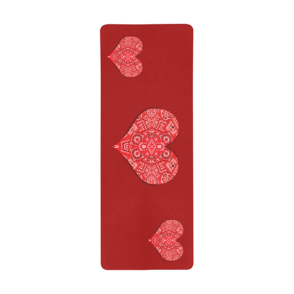 Bandana Hearts on Red Gaming Mousepad (31"x12")