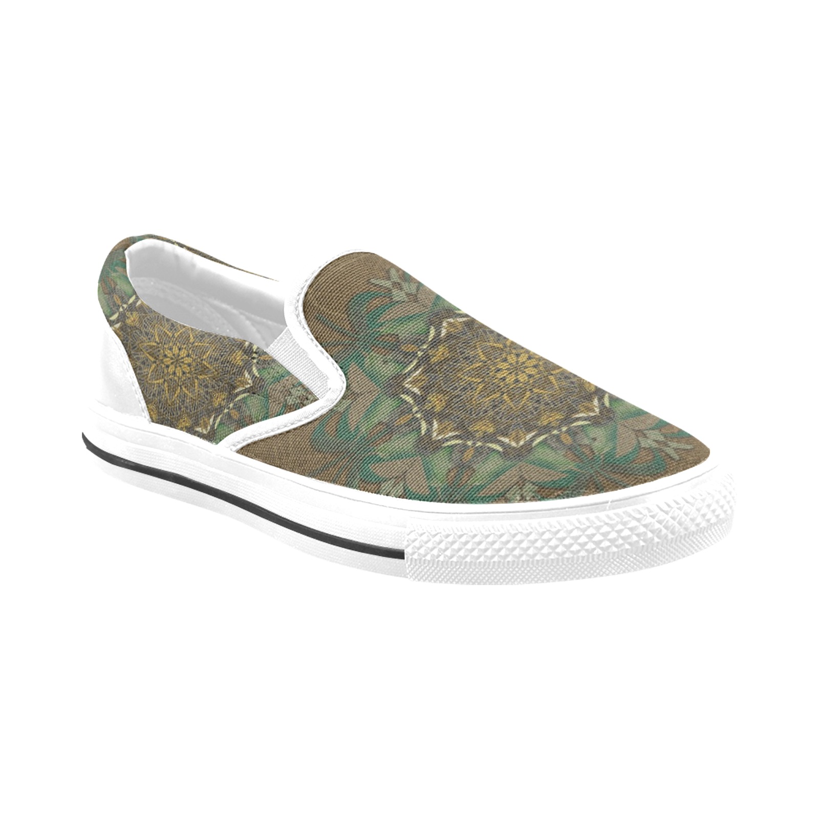 Wisdom in cordiality Anthophila on the finest petals Women's Unusual Slip-on Canvas Shoes (Model 019)