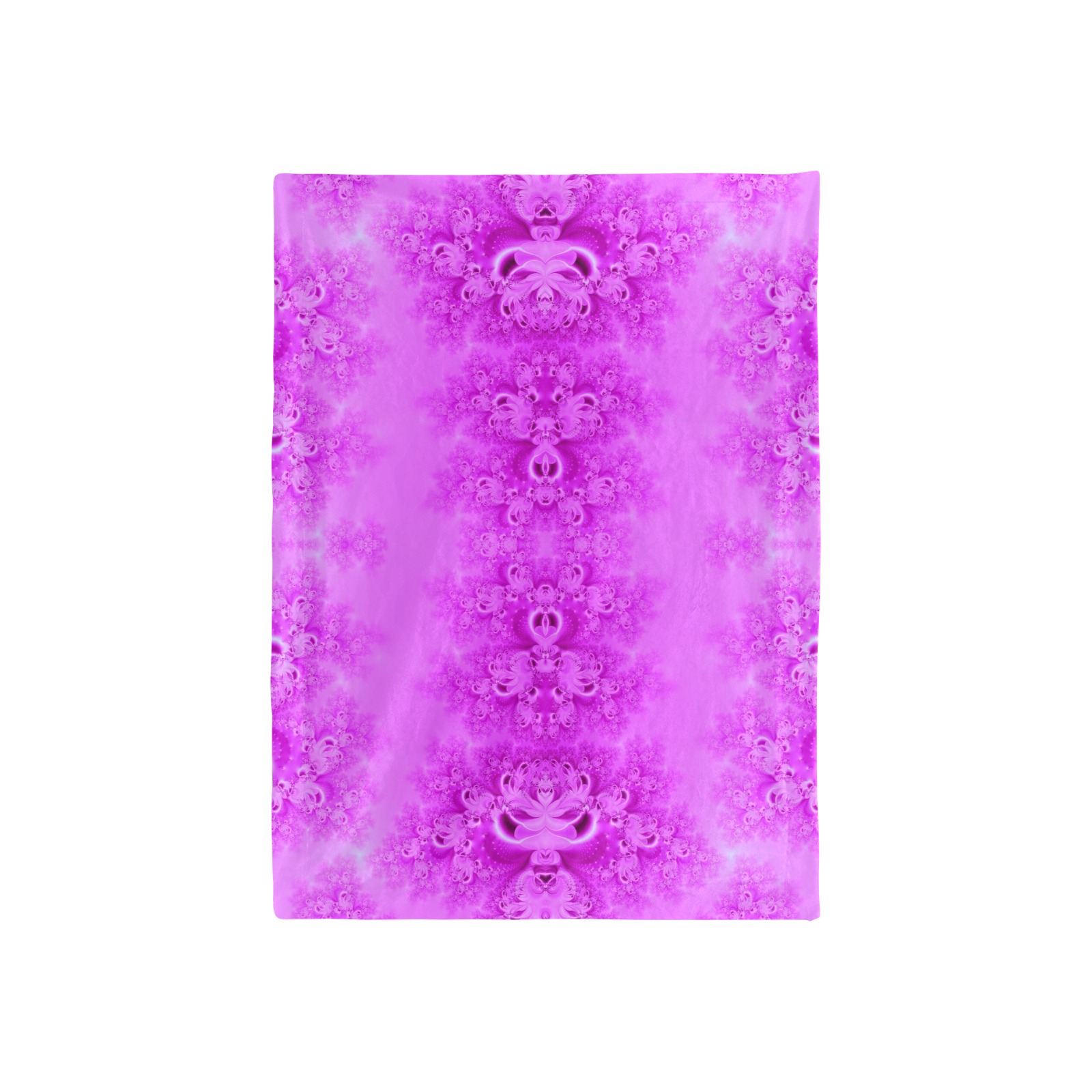 Soft Violet Flowers Frost Fractal Baby Blanket 40"x50"