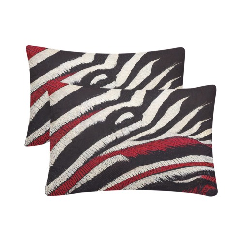 zebra print 3 Custom Pillow Case 20"x 30" (One Side) (Set of 2)