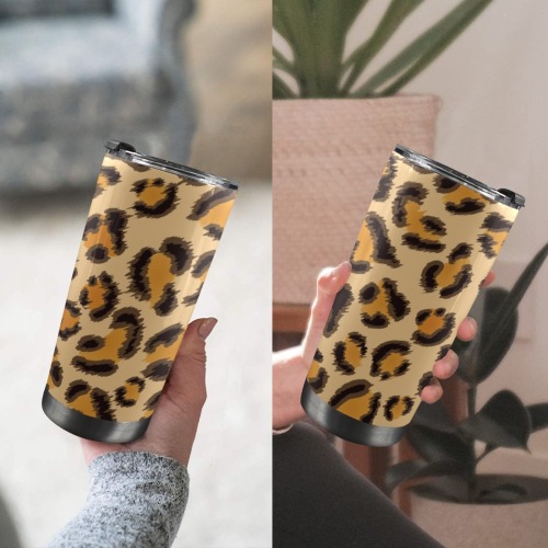 Tumbler Leopard Pattern.jpg 20oz Mobile Tumbler with Lid (Black Lock)