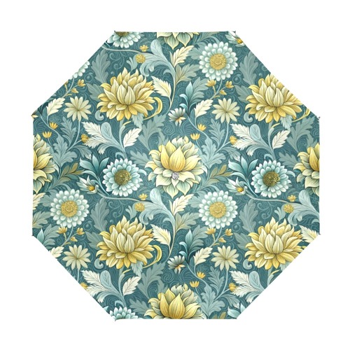 Abstract Flora Blue and Yellow