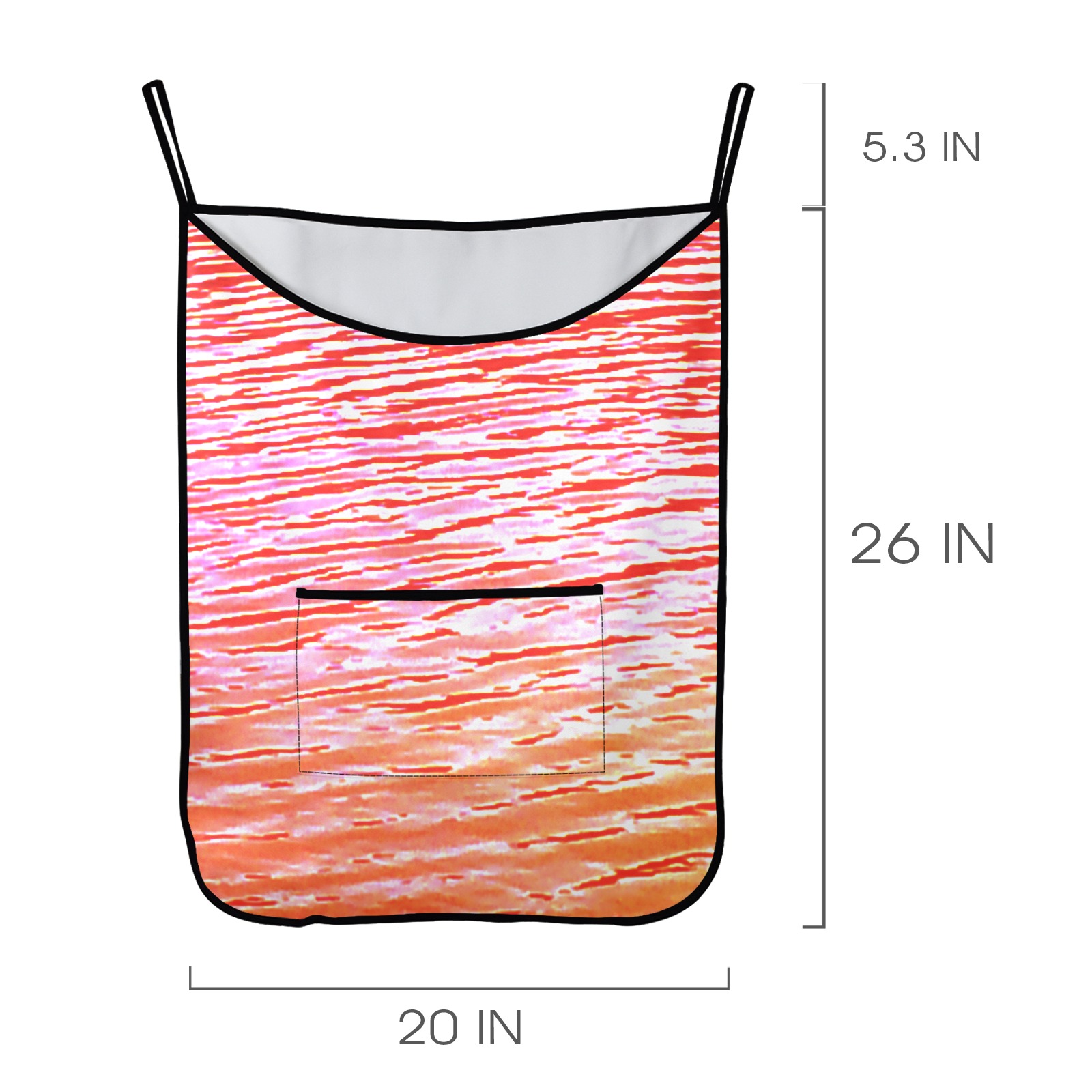 Orange and red water Hanging Laundry Bag