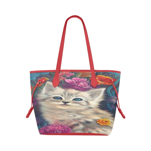 Cute Kittens 9 Clover Canvas Tote Bag (Model 1661)