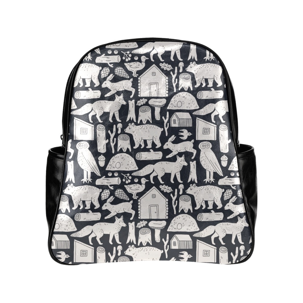 Cabin in the Wood Multi-Pockets Backpack (Model 1636)