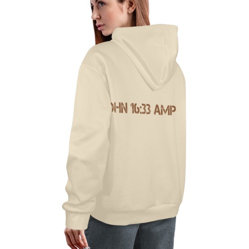 Undaunted Women's Hoodie (Brown) Women's All Over Print Hoodie (Model H61)