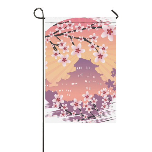 Peach Blossom Garden Flag 12‘’x18‘’(Twin Sides)