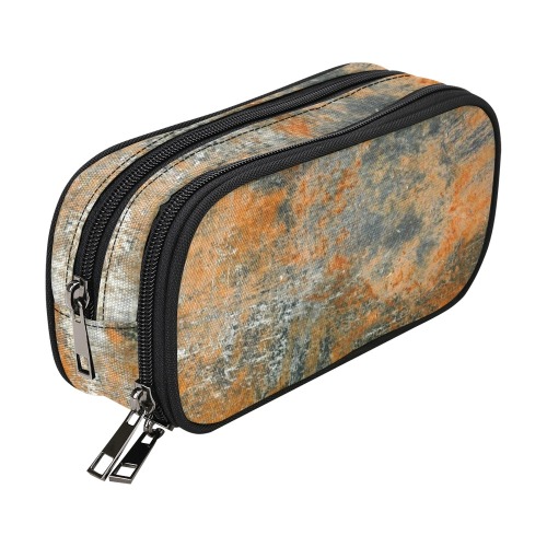 grunge-orange-simple-rust-scratches-metal Pencil Pouch/Large (Model 1680)