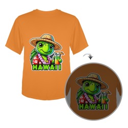 GREEN SEA TURTLE-HAWAII 3 Men's Glow in the Dark T-shirt (Front Printing)
