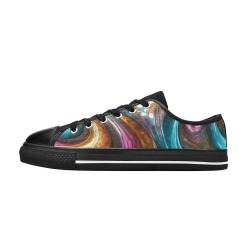 Abstract pattern of colorful swirls Men's Classic Canvas Shoes (Model 018)