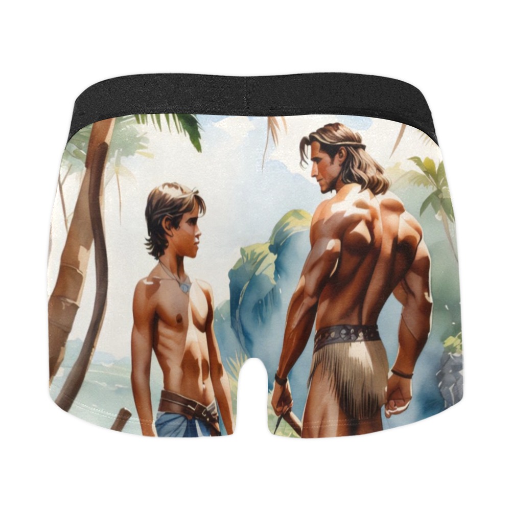 Tarzan +Korak Men's Boxer Briefs with Merged Design (Model  L10)