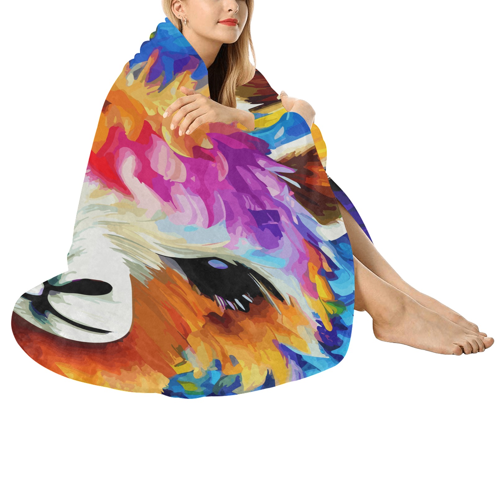 Neon Floral Animals Ultra-Soft Micro Fleece Blanket 60