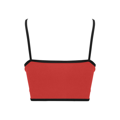 RED Women's Spaghetti Strap Crop Top (Model T67)