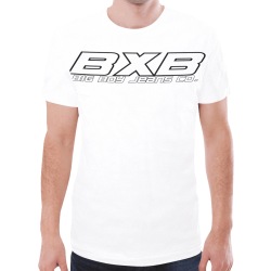 BxB White Tee New All Over Print T-shirt for Men (Model T45)
