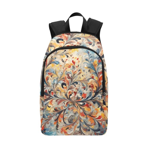 Stylish floral ornament. Beautiful colorful art Fabric Backpack for Adult (Model 1659)