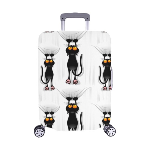 Cat Cartoon Scratching Fabric