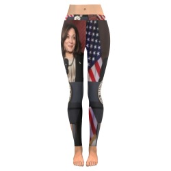 Kamala Harris legging Women's Low Rise Leggings (Invisible Stitch) (Model L05)