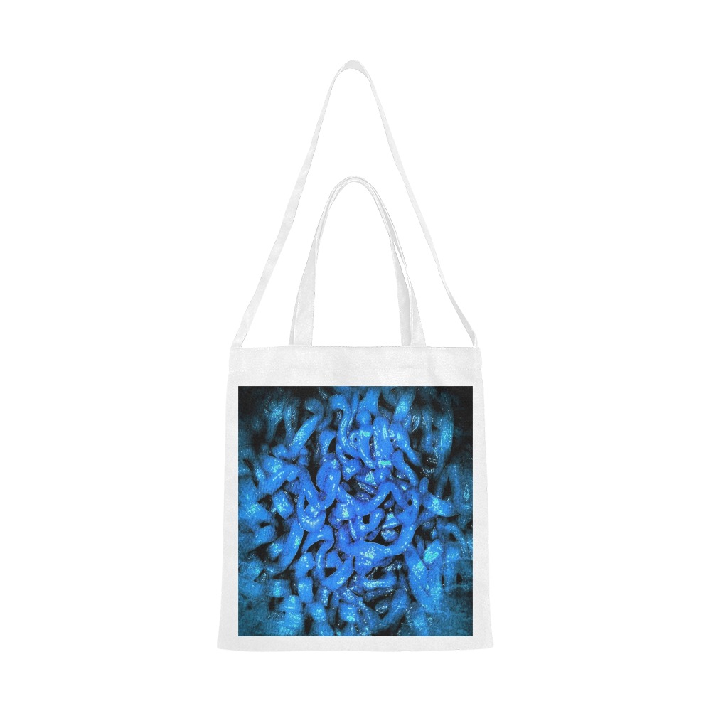 Scary Blue Ramen Canvas Tote Bag/Medium (Model 1701)