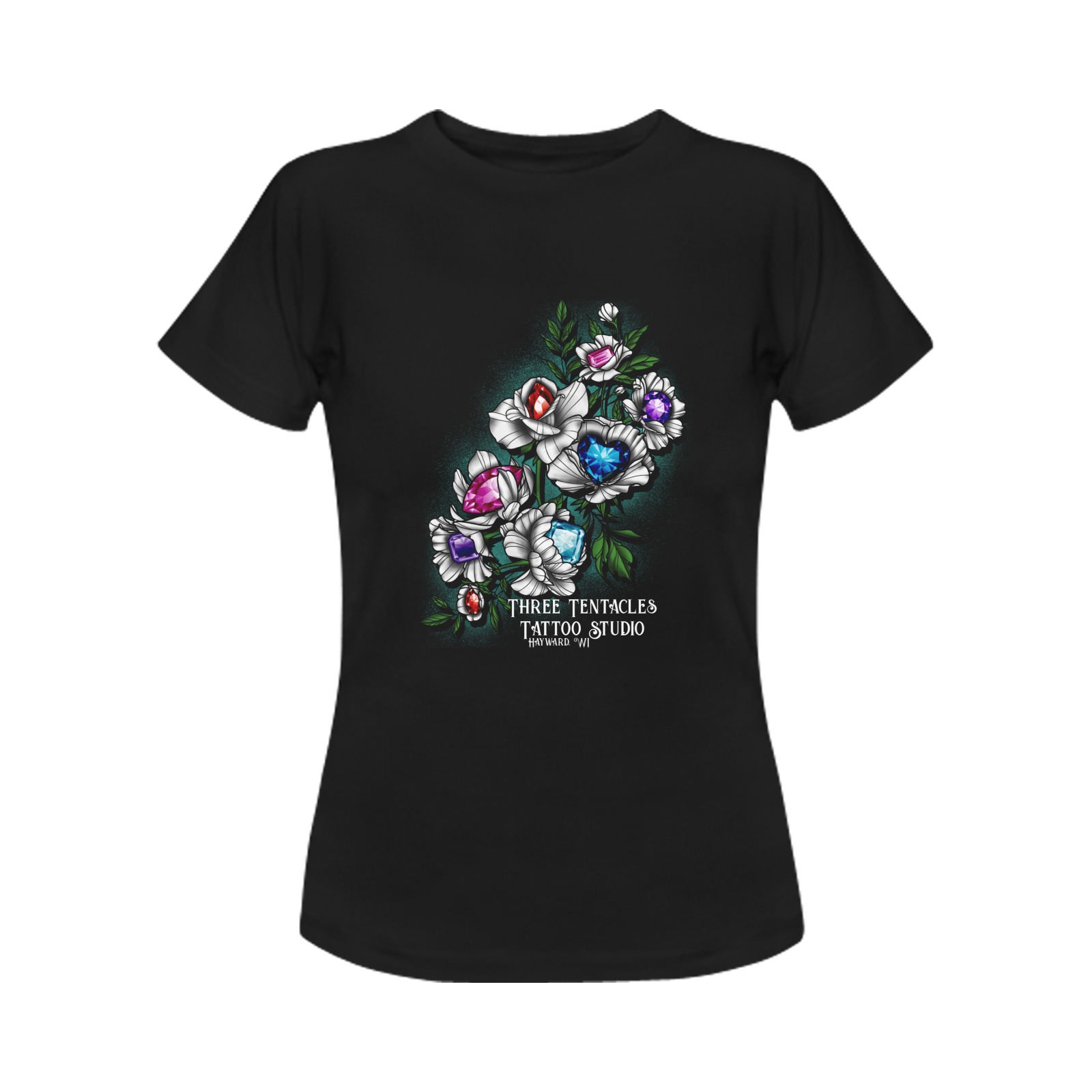 Flowers women's T shirt Women's T-Shirt in USA Size (Front Printing Only)
