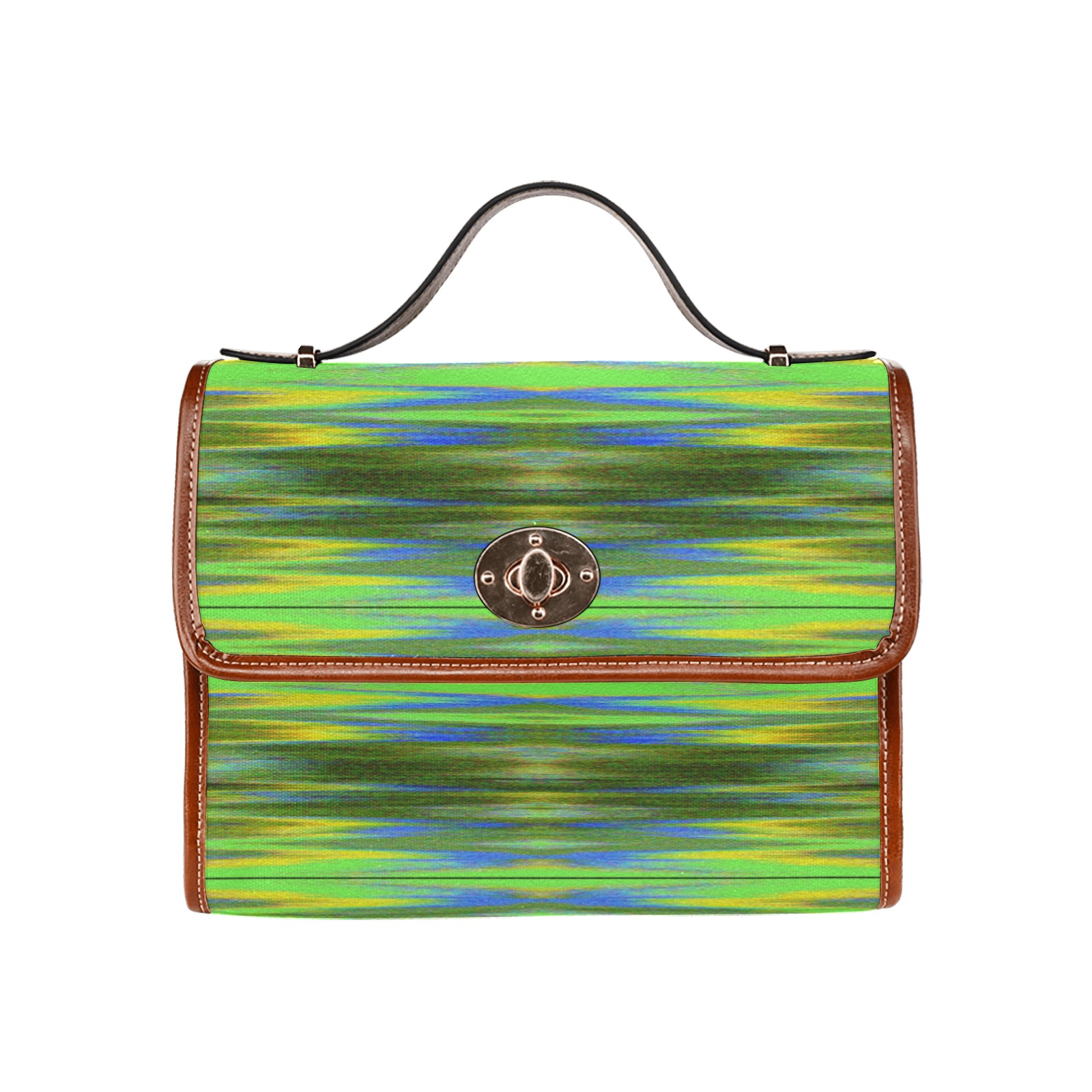 Colorful mess Waterproof Canvas Bag-Brown (All Over Print) (Model 1641)