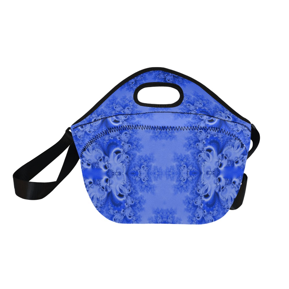 Blue Sky over the Bluebells Frost Fractal Neoprene Lunch Bag/Large (Model 1669)