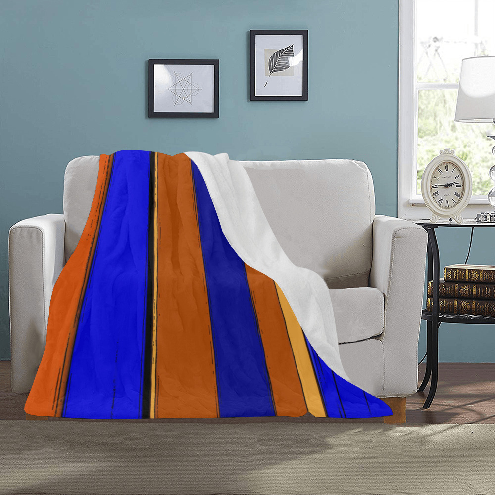 Abstract Blue And Orange 930 Ultra-Soft Micro Fleece Blanket 30''x40''