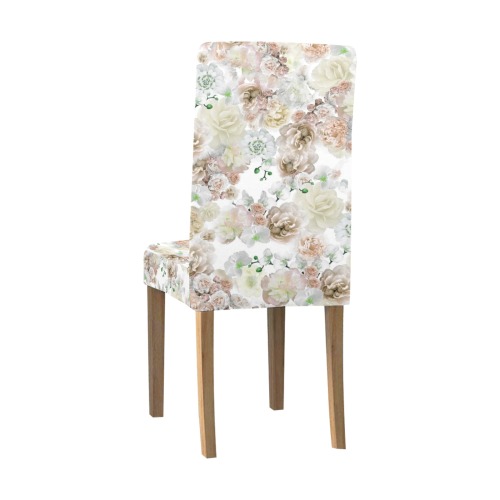 peonies peach Removable Dining Chair Cover