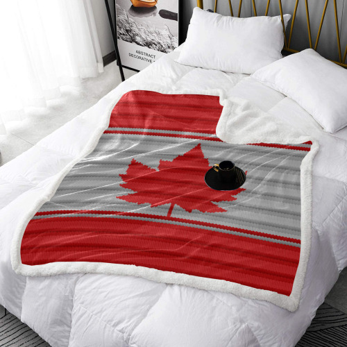 Canada Cozy Double Layer Short Plush Blanket 50"x60"