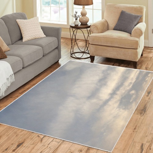 Rippled Cloud Collection Area Rug7'x5'