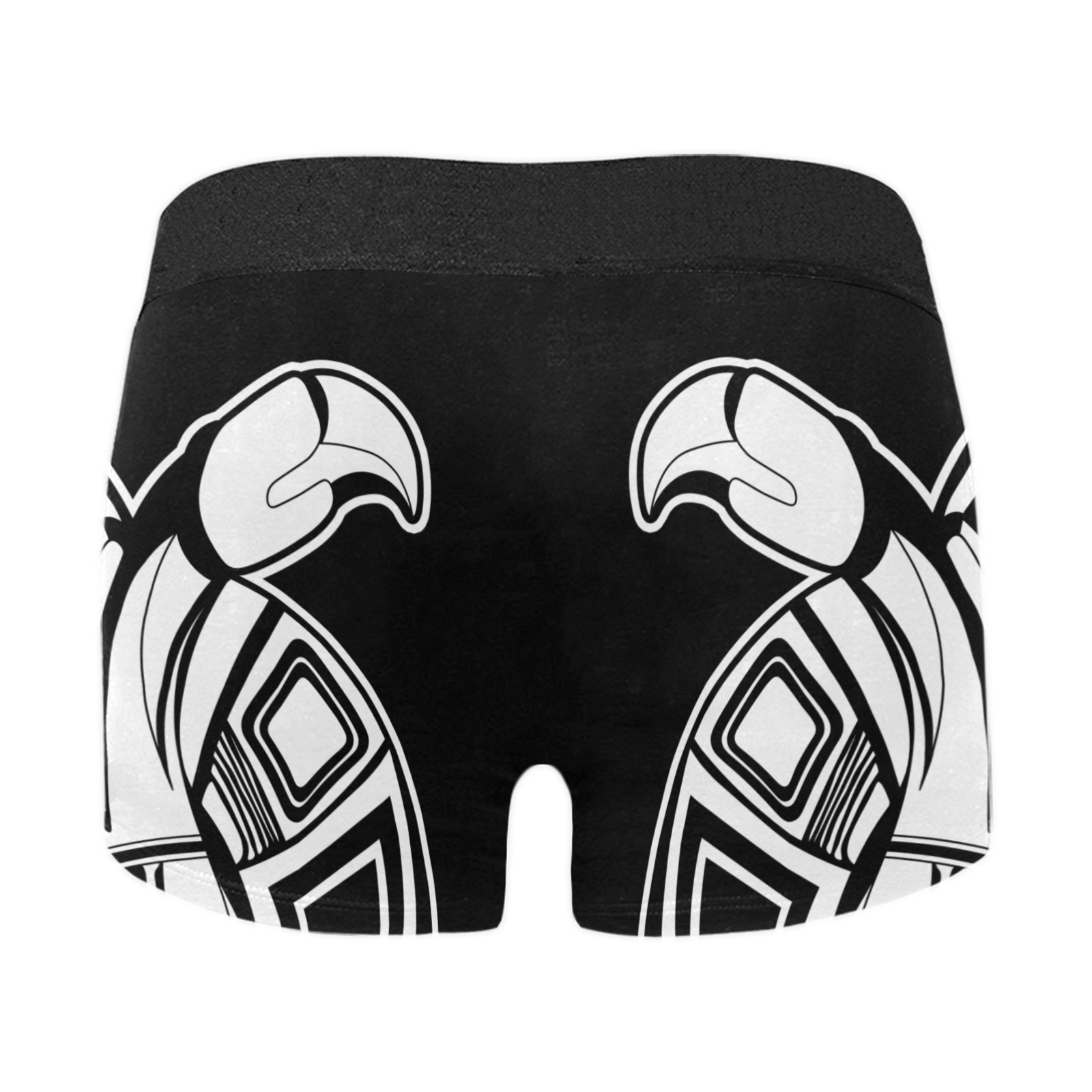 snakebird meet Men's Boxer Briefs w/ Custom Waistband (Merged Design) (Model L10)