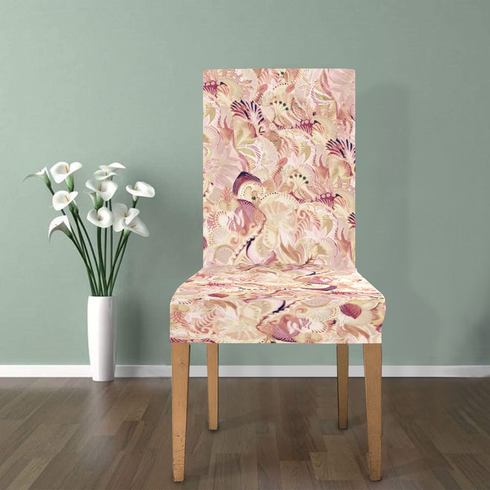 tropical 18 Removable Dining Chair Cover