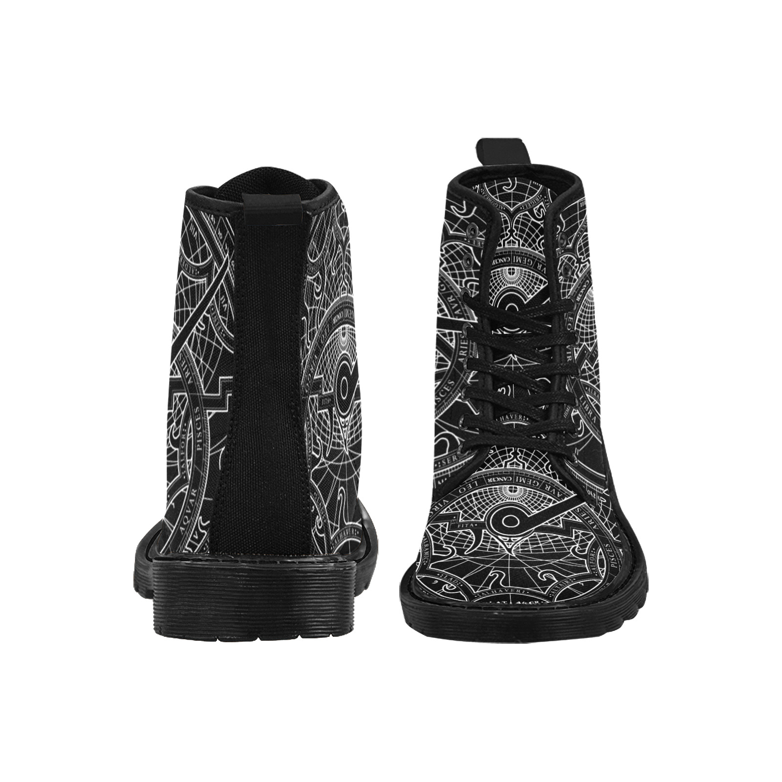 Astrolabe Martin Boots for Women (Black) (Model 1203H)