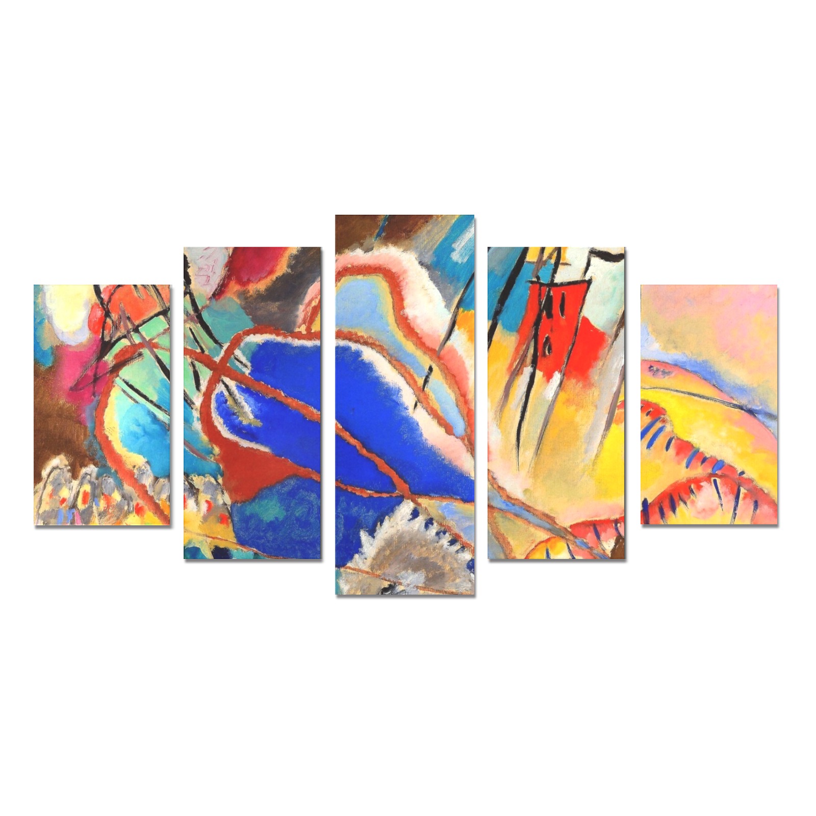 Wassily Kandinsky-Improvisation No. 30 (Cannons) Canvas Print Sets A (No Frame)